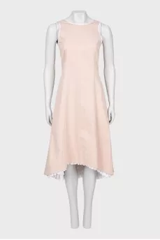 Ruffled hem dress with tag
