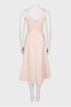 Ruffled hem dress with tag