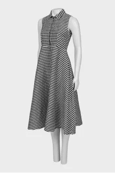 Black and white checked dress
