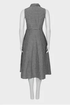 Black and white checked dress