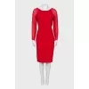 Red dress body-con shape