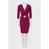 Purple dress with belt