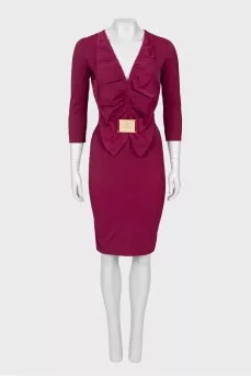 Purple dress with belt