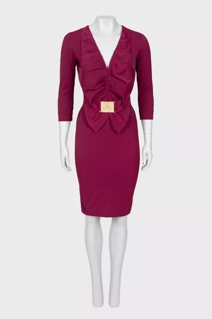 Purple dress with belt
