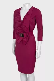 Purple dress with belt
