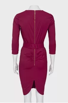 Purple dress with belt