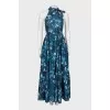 Blue floral maxi dress