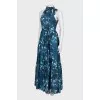 Blue floral maxi dress