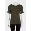 Green t-shirt with ruffles