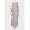 Gray set of dress and cardigan
