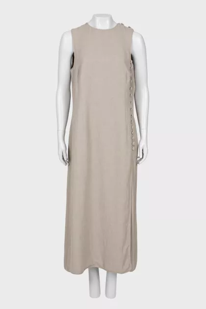Gray set of dress and cardigan