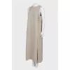 Gray set of dress and cardigan