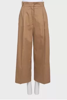 Beige palazzo trousers
