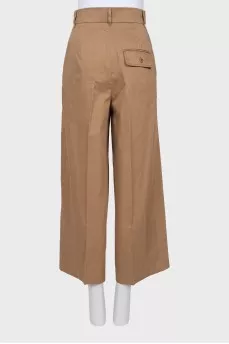 Beige palazzo trousers
