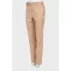 Beige Straight Pants