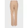 Beige Straight Pants