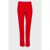 Red trousers with pockets
