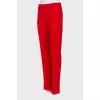 Red trousers with pockets