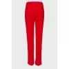 Red trousers with pockets