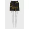 Black print shorts