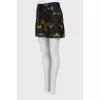 Black print shorts