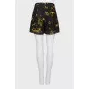 Black print shorts
