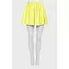 Bright green eco-leather skirt