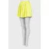 Bright green eco-leather skirt