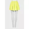 Bright green eco-leather skirt