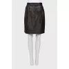 Black embossed skirt
