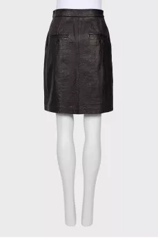 Black embossed skirt