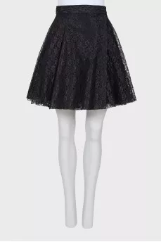 Pleated lace skirt