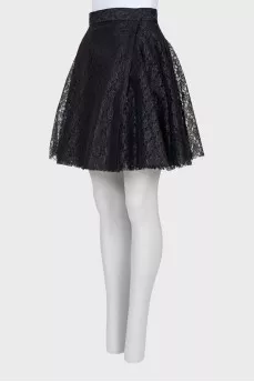 Pleated lace skirt