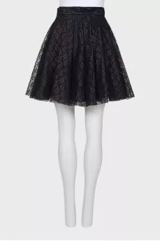 Pleated lace skirt