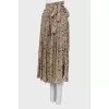 Tie print pleated skirt