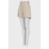 High waisted linen shorts