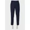 Men's dark blue wool trousers