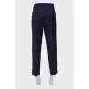 Men's dark blue wool trousers