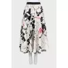 Printed skirt with sequins and beads