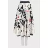 Printed skirt with sequins and beads
