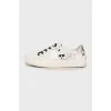 Leather sneakers with brand logo