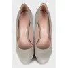 Gray suede shoes