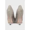 Gray suede shoes