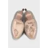 Gray suede shoes