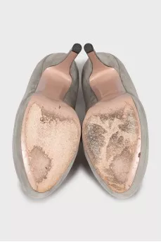 Gray suede shoes