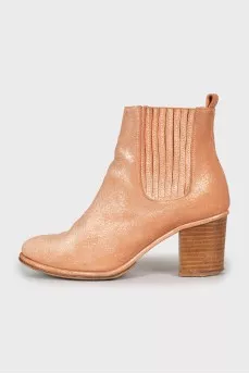 Pink glitter boots