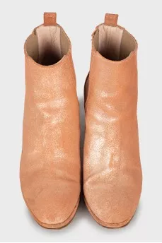 Pink glitter boots