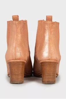 Pink glitter boots
