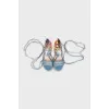 Leather sandals with appliqué