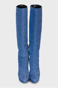 Boots with embossed stilettos